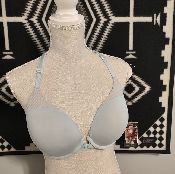 💙 GUC Victoria's Secret T-shirt Push Up Full Coverage Racerback Front Close, 36 - Picture 4 of 15